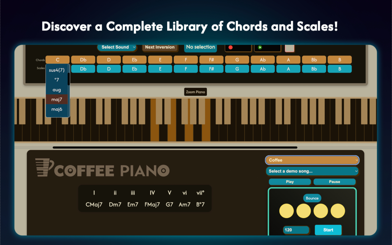 Coffee Piano Chord Progression